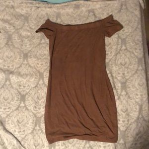 Mini suede dress